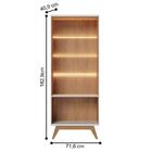 Cristaleira 2 Portas De Vidro Pisa Off White Matte Freijó