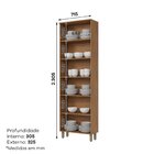 Cristaleira 2 Portas De Vidro Yasmin Espresso Móveis Nature