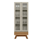 Cristaleira 2 Portas E 1 Gaveta Retrô Marsala Linea Brasil