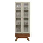 Cristaleira 2 Portas E 1 Gaveta Retrô Marsala Linea Brasil