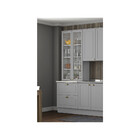 Cristaleira 2 Portas E 2 Gavetas Americana Com Tampo - Móveis