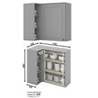Cristaleira 2 Portas E 2 Gavetas Americana Com Tampo - Móveis