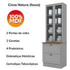 Cristaleira 2 Portas E 2 Gavetas Americana Com Tampo - Móveis