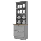 Cristaleira 2 Portas E 2 Gavetas Americana Com Tampo - Móveis