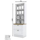 Cristaleira 2 Portas E 2 Gavetas Americana Com Tampo - Móveis