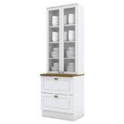 Cristaleira 2 Portas E 2 Gavetas Americana Com Tampo - Móveis