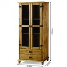 Cristaleira 2 Portas E 2 Gavetas Win Rústico  Carvalho