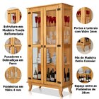 Cristaleira 2 Portas E Balcão Buffet 2 Portas 100% Madeira Li