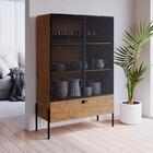 Cristaleira 2 Portas Em Aço E 1 Gaveta York Artesano