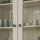 Cristaleira 2 Portas Em Vidro 2 Gavetas Ágata Nature/off White