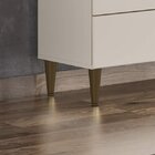 Cristaleira 2 Portas Em Vidro 2 Gavetas Liz Móveis  Off White