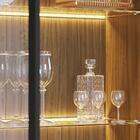 Cristaleira 2 Portas Lismore Preto / Noce Milano