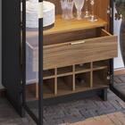 Cristaleira 2 Portas Lismore Preto / Noce Milano