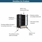 Cristaleira 2 Portas Oslo Artesano 83 Cm (larg) Mdp Nero Palh