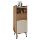 Cristaleira 2 Portas Pés De Ferro Style Marrom Caemmun