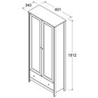 Cristaleira 2 Portas Vidro 1 Gaveta 180x80 Cm E954 Dtall