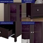 Cristaleira 2 Portas Vidro 1 Gaveta 180x80 Cm E954 Dtall