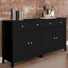 Cristaleira 2 Portas Vidro E Balcao Buffet 4 Portas Dtall