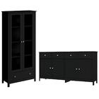 Cristaleira 2 Portas Vidro E Balcao Buffet 4 Portas Dtall