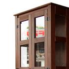 Cristaleira 2 Portas Vidro Lateral Madeira Maciça Imbuia D112