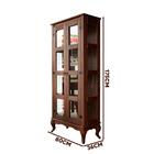 Cristaleira 2 Portas Vidro Lateral Madeira Maciça Imbuia D113