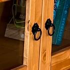 Cristaleira 2 Portas Vidro Lateral Madeira Maciça Mel D112vl