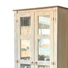 Cristaleira 2 Portas Vidro Madeira Maciça Branco Garapa D113