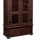 Cristaleira 2 Portas Vidro Madeira Maciça Imbuia D106 Shop Jm