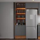 Cristaleira 2 Portas Vidro Milla Nog/cinza 70cm Carraro