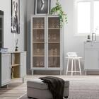 Cristaleira 2 Portas Vidro Pés Madeira 151x80 Cm E957 Dtall