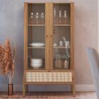 Cristaleira 2 Pt Vidro 1 Gvt Pes Madeira 27963 Artesano