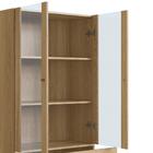 Cristaleira 2 Pt Vidro 1 Gvt Pes Madeira 27963 Artesano