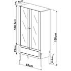 Cristaleira 2 Pt Vidro 1 Gvt Pes Madeira 27963 Artesano