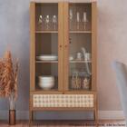 Cristaleira 2 Pt Vidro 1 Gvt Pes Metal 28963 Artesano