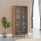 Cristaleira 2p 1g Vidro Canelado 180x80 Cm 2157 Tauari Concre