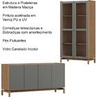 Cristaleira 2p Vidro Balcao Buffet 4p 1g Milani Store