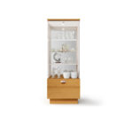 Cristaleira 2portas Vidro E Gavetão Aura Sala De Jantar Cinam