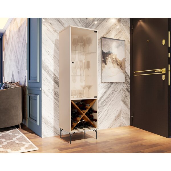 Cristaleira 3 Prateleiras E Adega 4048 Jb Bechara Pérola/ Car