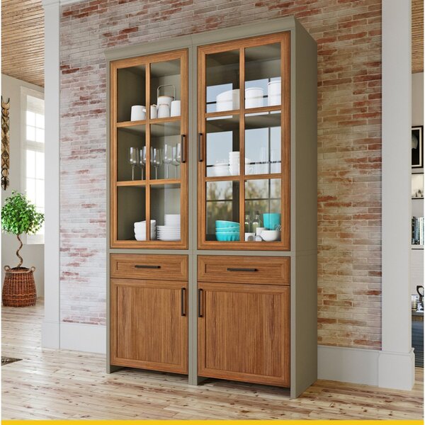 Cristaleira 4 Portas 2 Gavetas Camponesa 100% Mdf Amadeirado