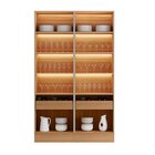 Cristaleira 4 Portas 2 Gavetas Com Led Allure Jequitibá/gris