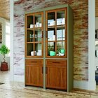 Cristaleira 4 Portas 2 Gavetas Espresso Móveis Fendi/freijó