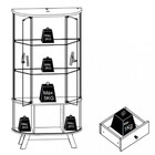 Cristaleira 4 Portas 2 Gavetas Moss Madetec