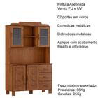 Cristaleira 4 Portas 3 Gavetas  Com Aplique 122 Cm 1279 Milan