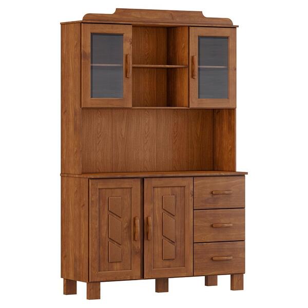 Cristaleira 4 Portas 3 Gavetas  Com Aplique 122 Cm 1279 Milan