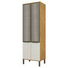 Cristaleira 4 Portas Com Vidro Verace Marrocos/ Off-white - M