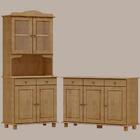 Cristaleira 4 Portas E Balcao 3 Portas Madeira Maciça Milani