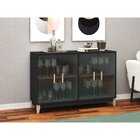 Cristaleira 4 Portas Em Vidro Legno Preto