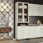 Cristaleira 4 Portas Essência Henn Areia/nature