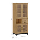 Cristaleira 4 Portas Madri - Marrom