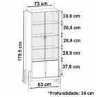 Cristaleira 4 Portas Para Sala De Estar 50519 Dcasa
